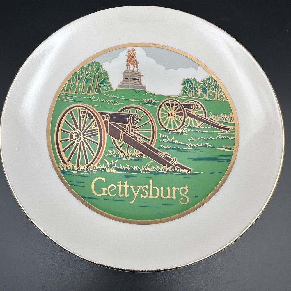 Vintage Gettysburg Hanging plate  7.5 " Made In Japan Civil War Pennsylvania